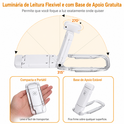 LumiFlex Pro™ - Luz Inteligente para Leitura Noturna