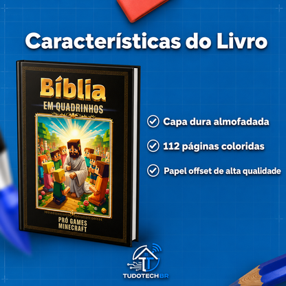 Bíblia em Quadrinhos Pró Games - Estilo Minecraft - Capa Dura Colorida