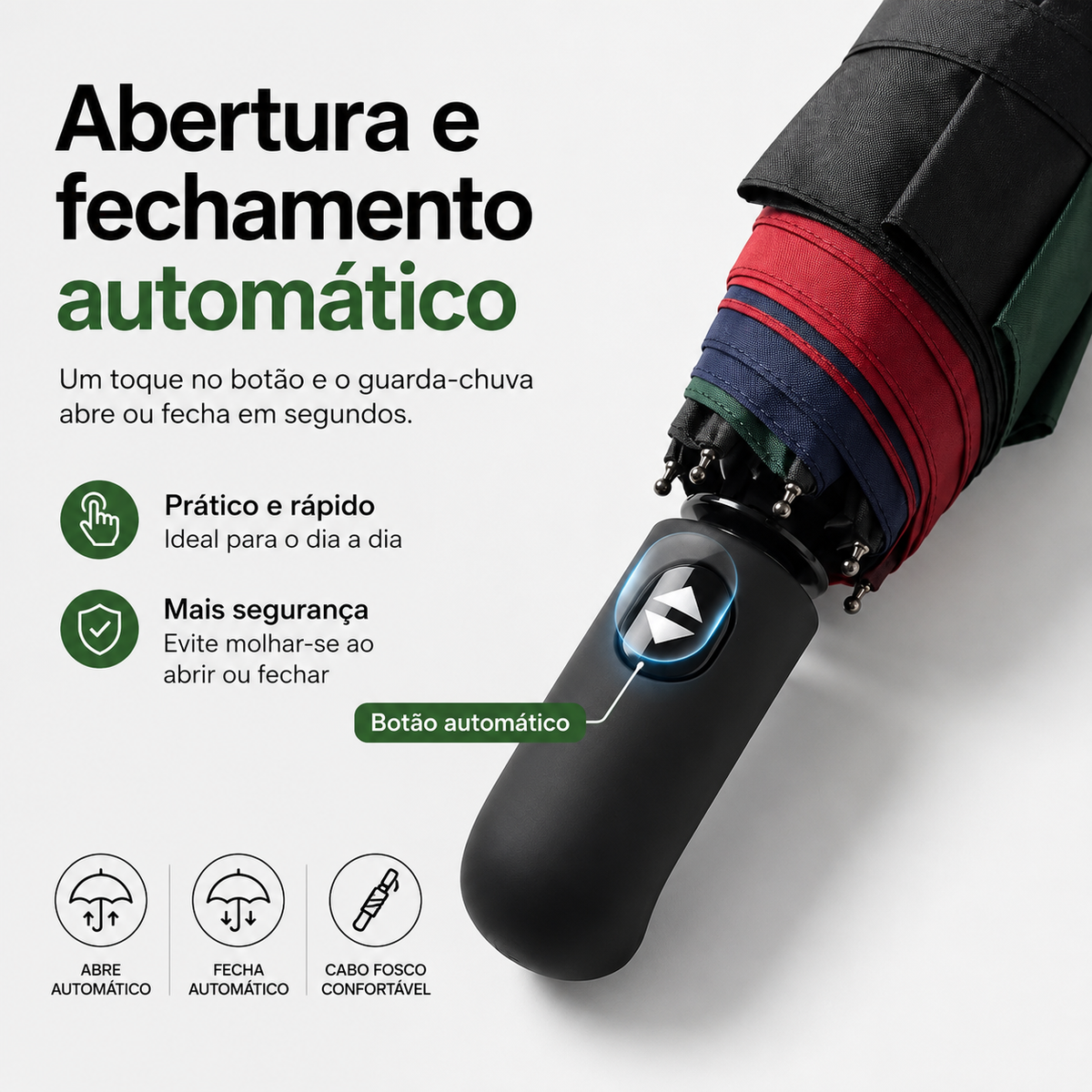 Nuvora — Guarda-Chuva Automático Blackout 10X