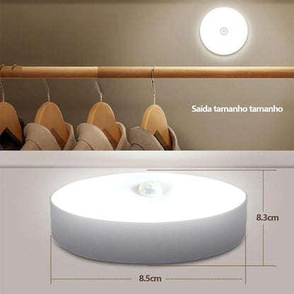 Kit Luminária LED Sensorial Sem Fio com Sensor de Presença – Recarregável USB | 1, 2, 3 ou 4 Unidades