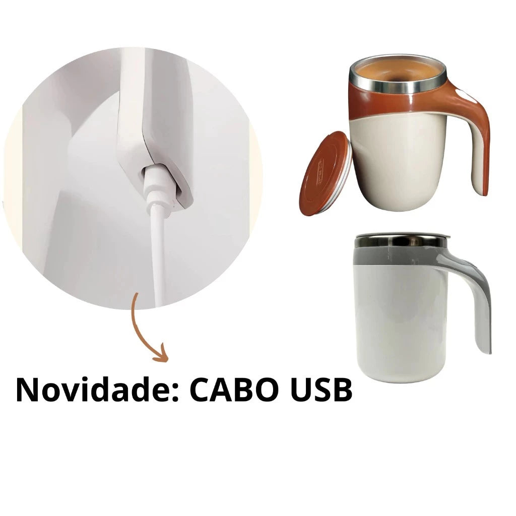 MixPro™ Caneca Misturadora Automática Recarregável USB 380ml