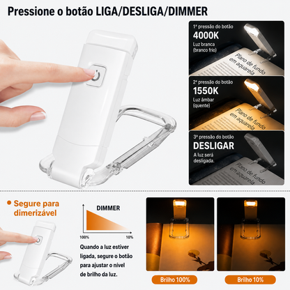 LumiFlex Pro™ - Luz Inteligente para Leitura Noturna
