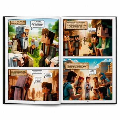 Bíblia em Quadrinhos Pró Games - Estilo Minecraft - Capa Dura Colorida